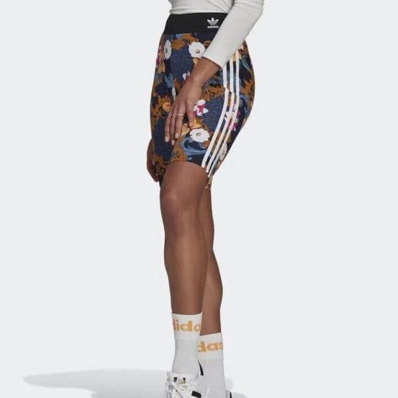 Adidas Originals Women's Printed High Waist Shorts